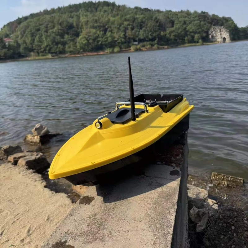 Fishing Boat Gps - GPS搭載12Vハイパワー釣り餌ボート、鯉釣り用プラスチックボートV80モデル、500m範囲リモコン、2kg積載可能