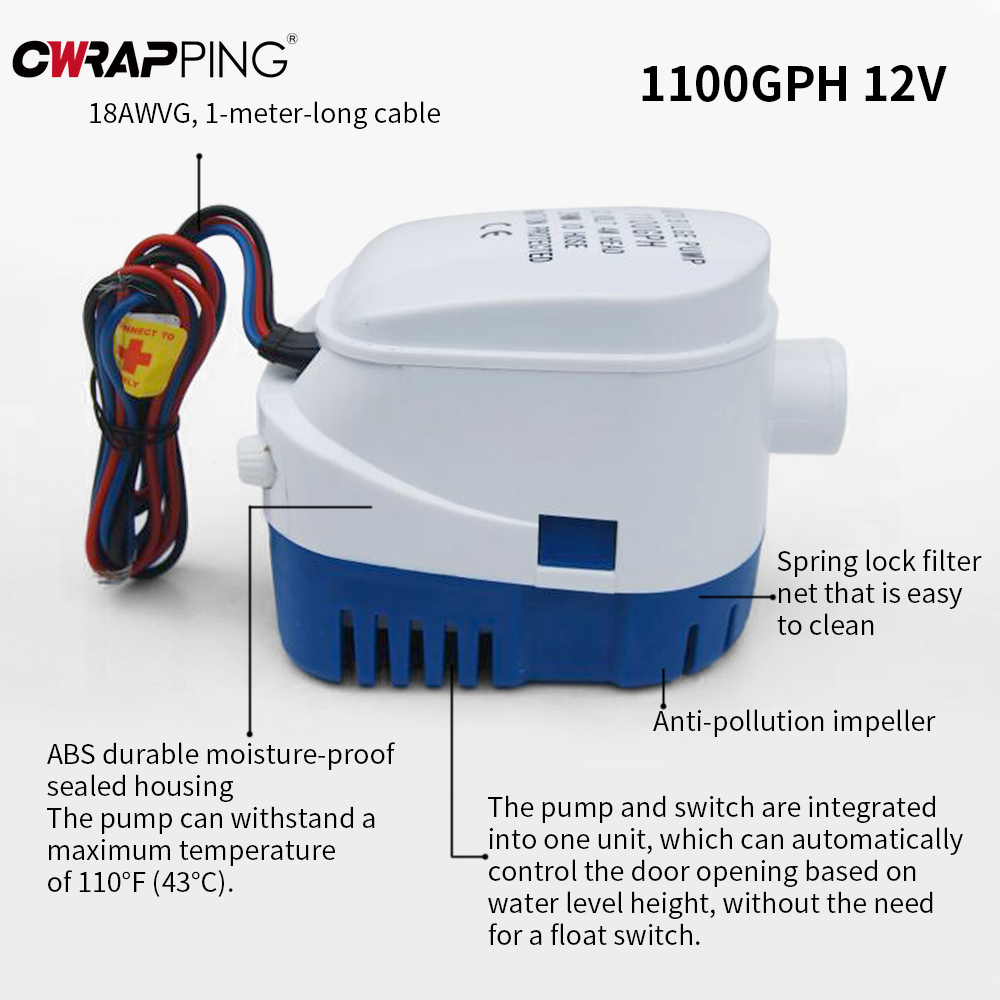 車、RV、ボート用のビルジポンプ、アクセサリー、1100GP - Fishing Boat Bilge Pump のレビューと価格