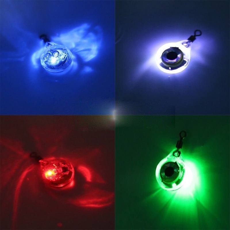 5 個ミニ釣りルアーライト LED ディープドロップ水中アイ - Fishing Boat Navigation Light のレビューと価格