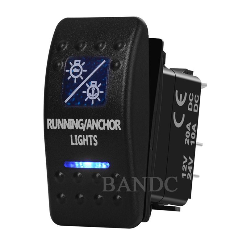 アンカー付きロッカーライト,ブルーLEDランニングライト,7 - Fishing Boat Navigation Light のレビューと価格