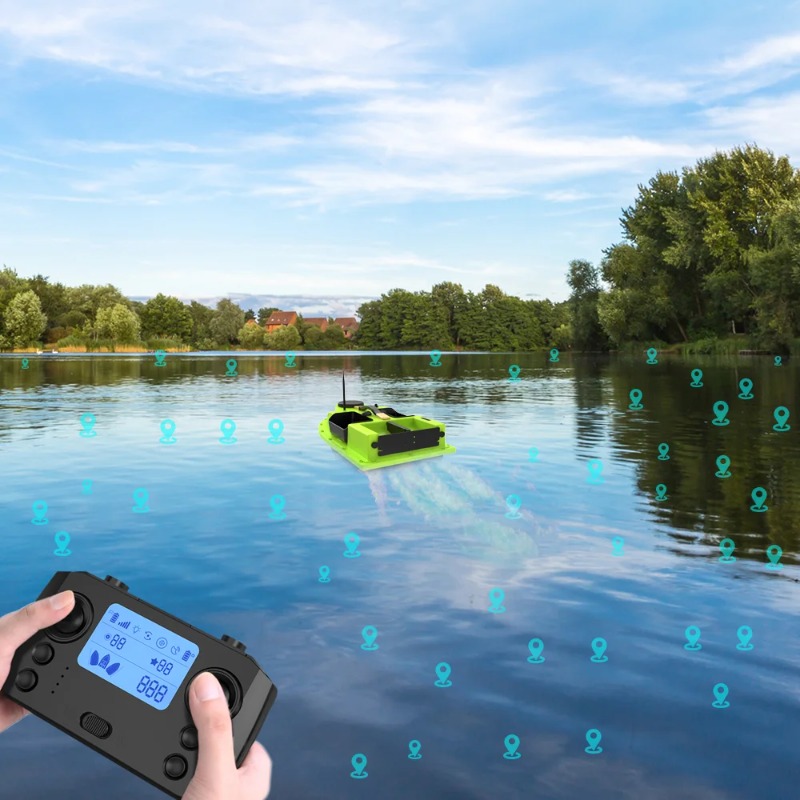 D19 GPS RCベイトボート 600M 4つのホッパー  - Fishing Boat Gps のレビューと価格